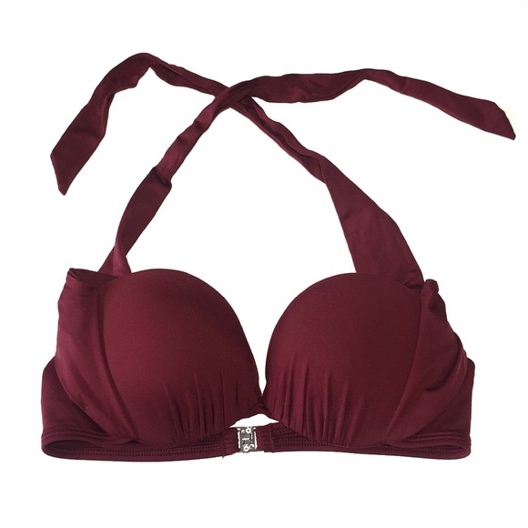 H&M Other - 4 for $25 🌎 H&M Burgundy Bikini Top Push Up 34A